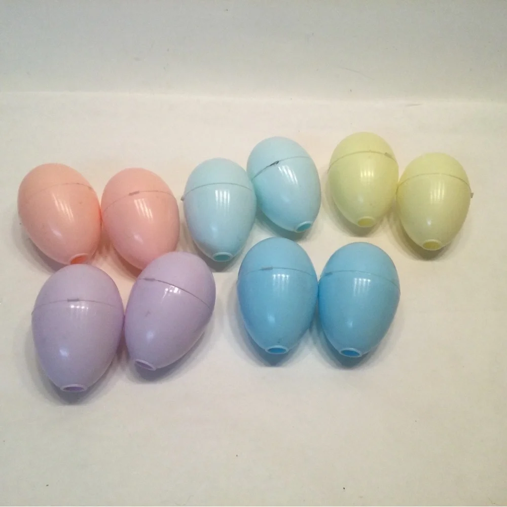 Vintage Blow Mold Easter Egg Light String Covers ONLY Pastel Blue Pink Purple